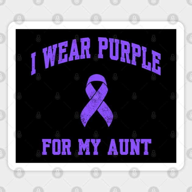 I Wear Purple for My Aunt Magnet by Stylecombinator